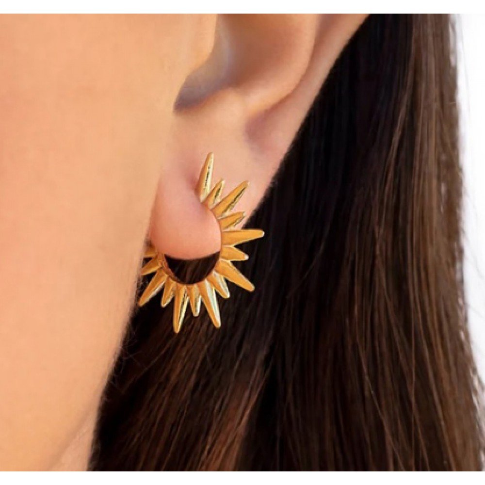 Sun hot sale shaped earrings